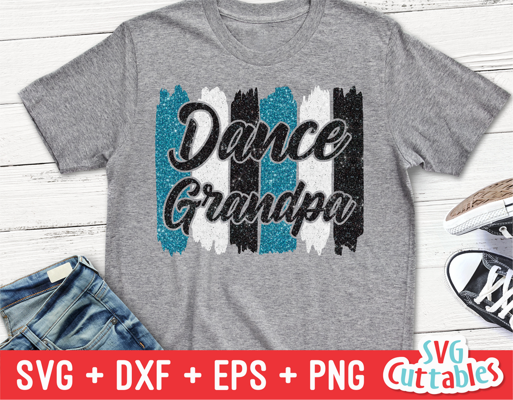 Dance Grandpa Brush Strokes | SVG Cut File