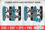 Dance Grandpa Brush Strokes | SVG Cut File