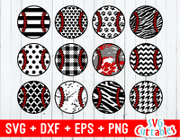 Patterned Baseballs set of 12