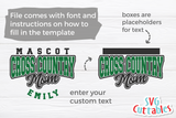 Cross Country Template 0013 | SVG Cut File