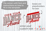 Dance Aunt | Dance Template 0013 | SVG Cut File