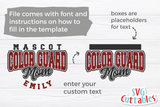 Color Guard Template 0014 | SVG Cut File