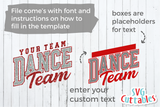 Dance Team | Dance Template 0014 | SVG Cut File