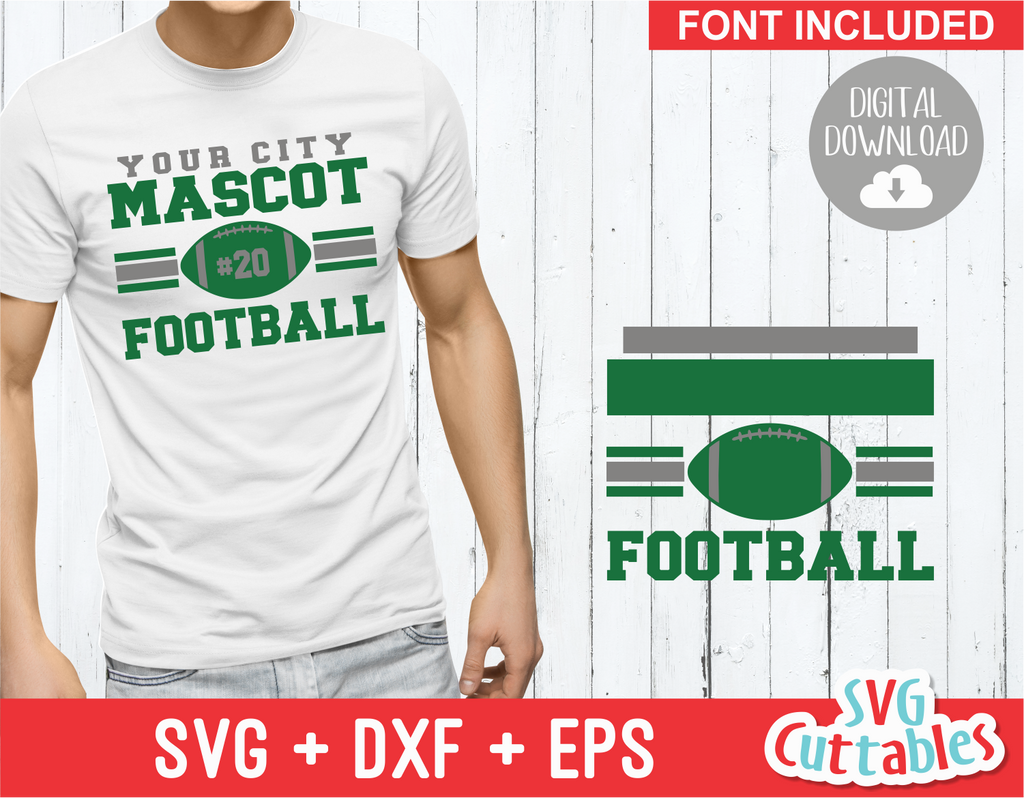 Football Template 0014 | SVG Cut File