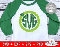 Shamrock Monogram Frame | St. Patrick's Day Cut File