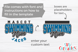 Swim Template 0014 | SVG Cut File
