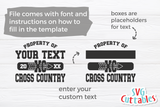 Cross Country Template 0015 | SVG Cut File