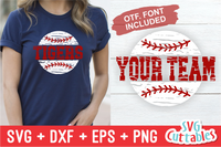 Distressed Split Baseball | Softball