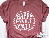Happy Fall Y'all  | Autumn | Fall Cut File