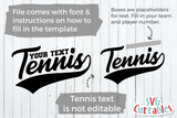 Tennis Template 0015 | SVG Cut File