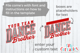 Dance Brother | Dance Template 0015 | SVG Cut File