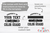 Color Guard Template 0016 | SVG Cut File