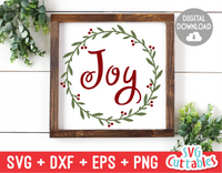 Joy Wreath | Christmas Cut File