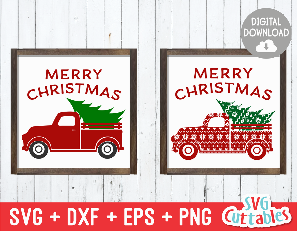 Merry Christmas Truck | Cut File
