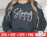 Strong | Breast Cancer Awareness | SVG Cut File