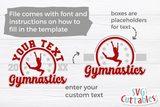 Gymnastics Template 0018 | SVG Cut File
