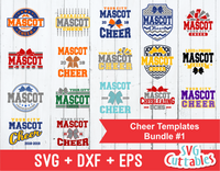 Cheer svg Templates Bundle #1