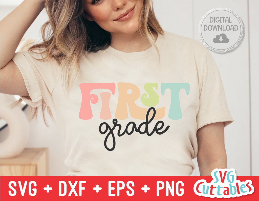 First Grade Teacher | School | SVG Cut File | svgcuttablefiles