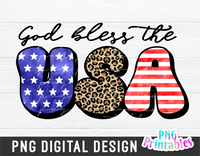 God Bless The USA | PNG Print File
