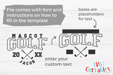 Golf Template 001 | SVG Cut File