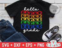 Hello First Grade | Back to School | SVG Cut File