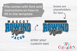 Rowing Mom Template 001 | SVG Cut File