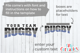 Rugby Template 001 | SVG Cut File