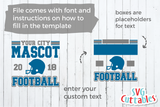 Football Template 0021 | SVG Cut File