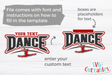 Dance Template 0023 | SVG Cut File