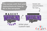 Wrestling Template 0023 | SVG Cut File
