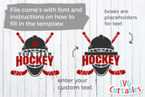 Hockey Template 0024 | SVG Cut File