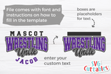 Wrestling Template 0024 | SVG Cut File