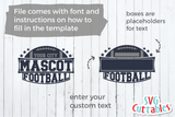 Football Template 0025 | SVG Cut File