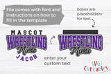 Wrestling Template 0025 | SVG Cut File