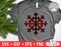Buffalo Plaid Snowflake | Cut File