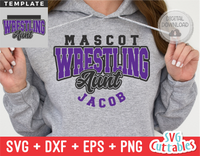 Wrestling Aunt Template 0029 | SVG Cut File