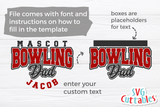 Bowling Dad Template 002 | Bowling SVG