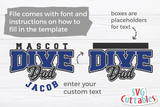 Dive Dad Template 002 | SVG Cut File