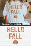 Hello Fall | PNG Sublimation File