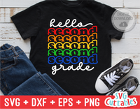 Hello Second Grade | Back to School | SVG Cut File
