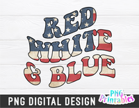 Red White and Blue | PNG Print File