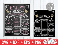 First Day of School Princess SVG Cut File