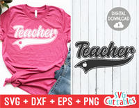 Teacher Swoosh SVG Cut File