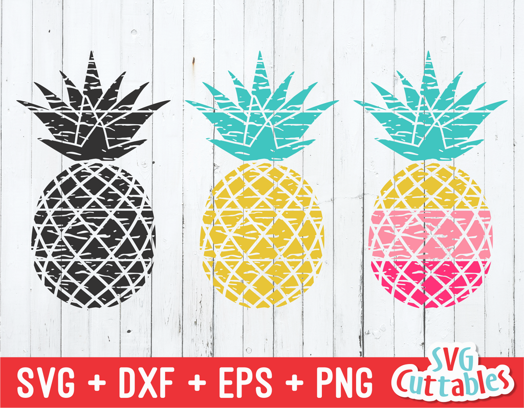 Distressed Pineapples | Summer | SVG Cut File