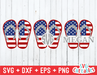 Flag Flip Flops | 4th of July | SVG Cut File