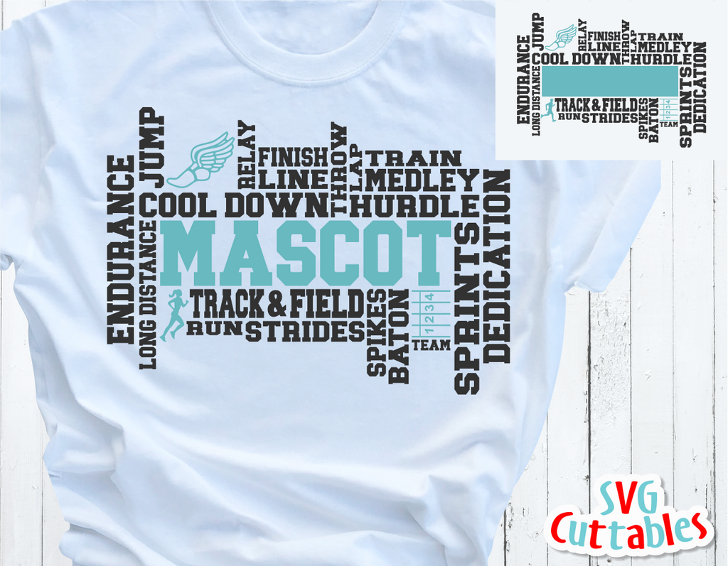 Track and Field Word Art