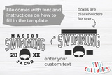 Swim Template 002 | SVG Cut File