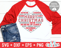 Christmas Subway Art Heart | Cut File