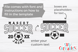 Soccer Template 0031 | SVG Cut File