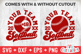 Softball Template 0031 | SVG Cut File